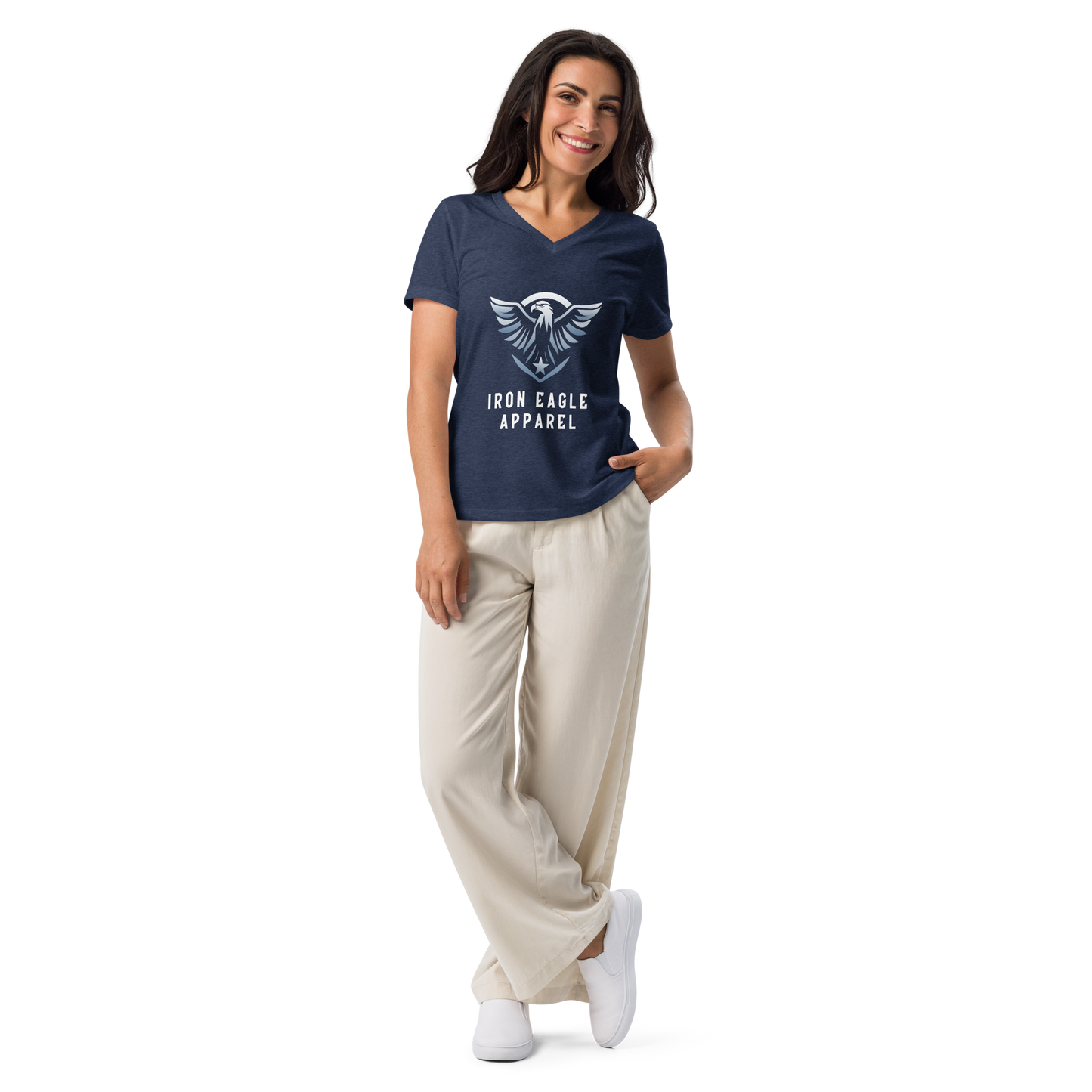 Iron Eagle Women’s Relaxed V-Neck T-Shirt